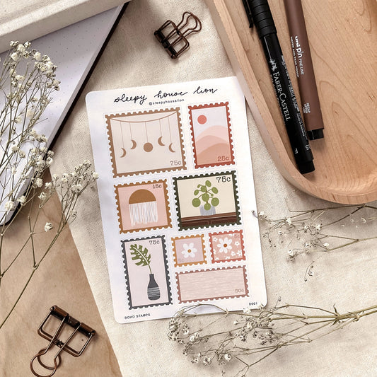 Sleepy House Lion - Vinyl Sticker Sheets