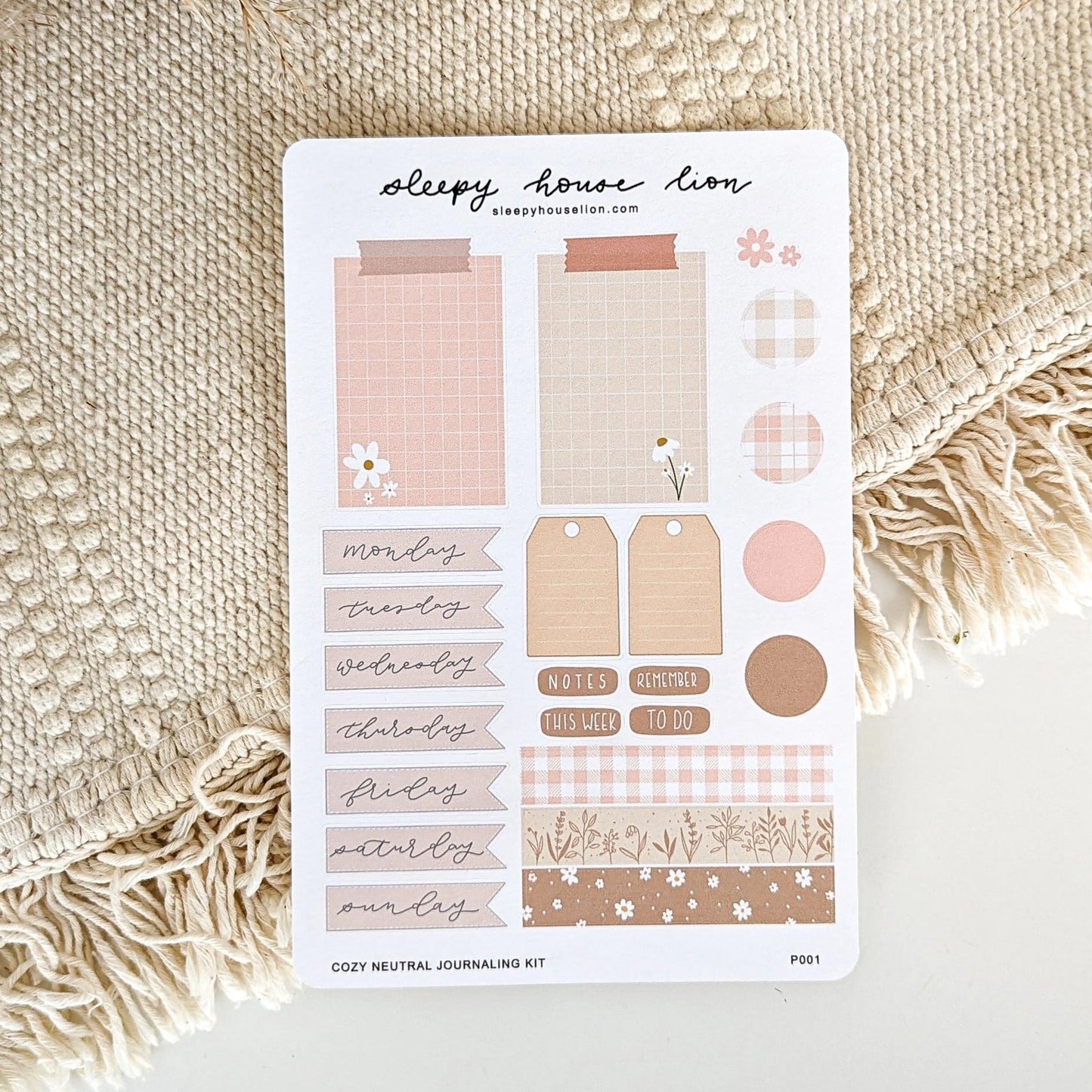 Sleepy House Lion - Vinyl Sticker Sheets