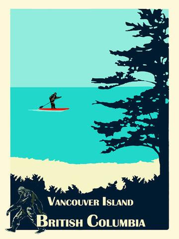Skookum Prints - Bigfoot Paddle Boarder