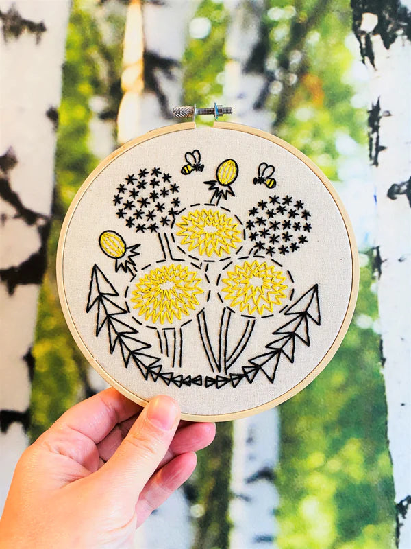 Hook, Line, and Tinker-Embroidery Kit- Dandelion
