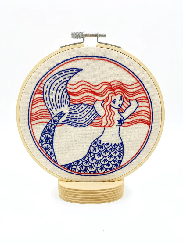 Hook, Line, and Sinker- Embroidery Kit-Mermaid