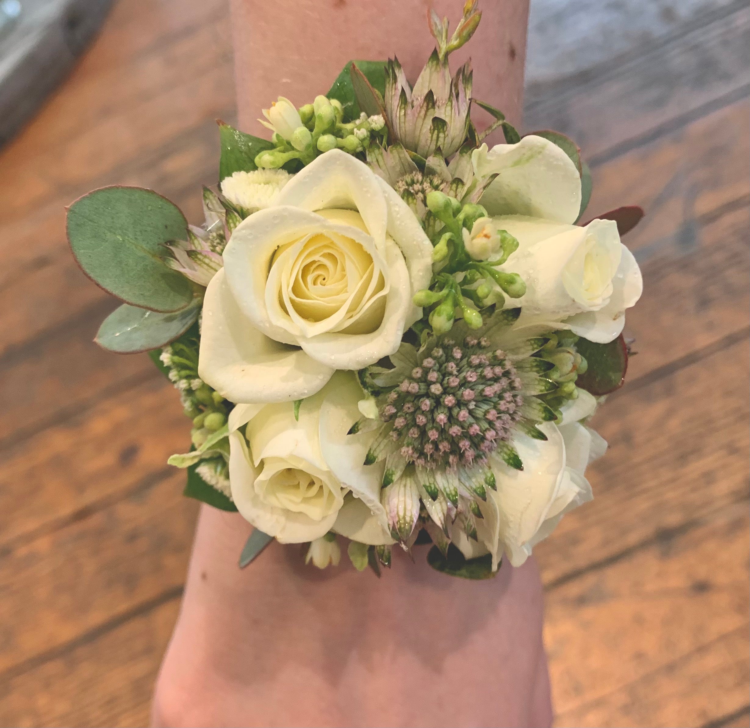 Matching corsage shop and boutonniere