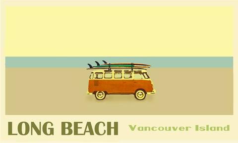 Skookum Prints - Long Beach Framed